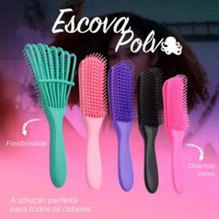 Escova Polvo para Cabelo Ondulado, Cacheado, Liso e Crespo em Oferta na Shopee