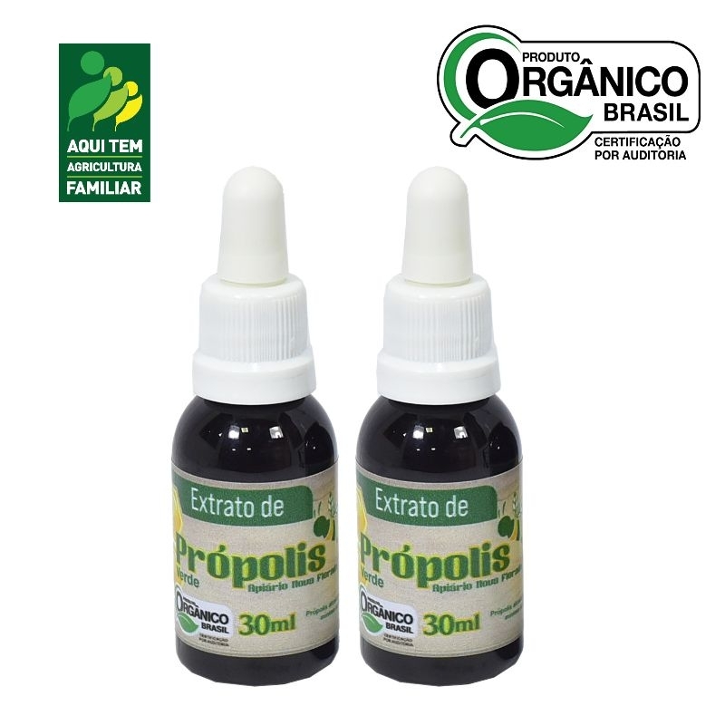 2 Extrato de Própolis 70 Verde 30% P.V. (Orgânico).