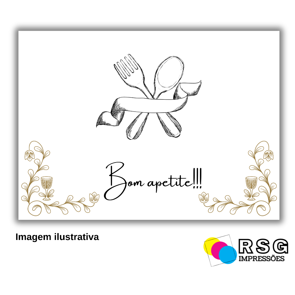 Toalha de Papel Personalizada Forro para Bandeja Jogo Americano 30x42cm