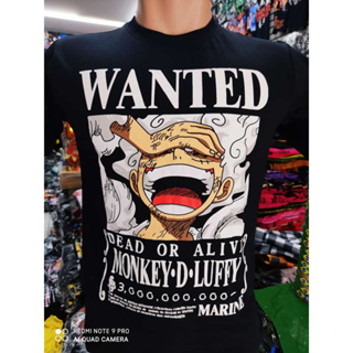 Camiseta Unissex de Anime One Piece Personagem Monkey D Luffy novo WANTED em Oferta na Shopee