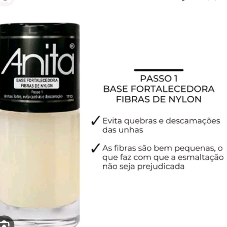 Esmalte Anita Base Fortalecedora Fibras de Nylon unha forte Agora vai em Oferta na Shopee