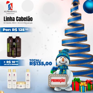 Combo Reconstrução Kit Cabelão + Kit S.O.S. Alphahall Cosméticos