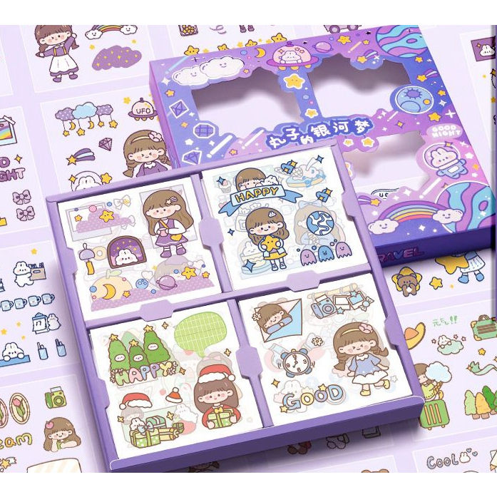 Adesivos para contas manuais crianças DIY chaveiro caixa com 100 carteras à prova água2101 em Oferta na Shopee