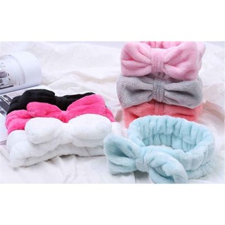 Faixa Tiara Laço De Pelúcia De Maquiagem Rosto Skin Care Makeup