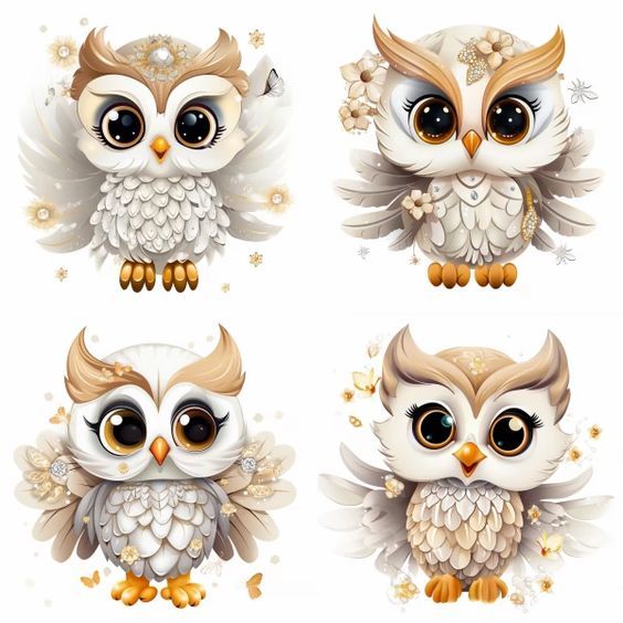 4 Apliques termocolante para roupas aplicado com ferro de passar roupas coruja 7 cm