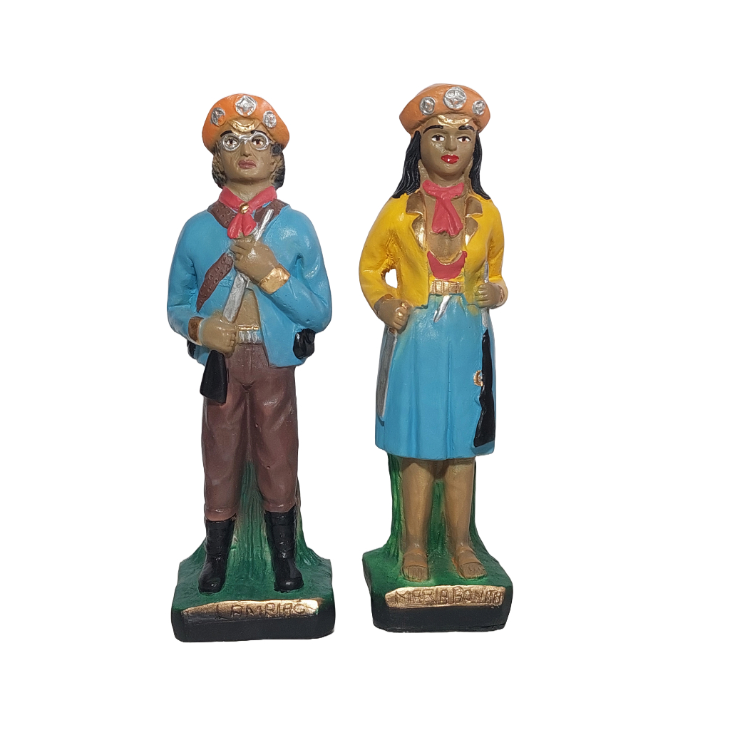 Lampião e Maria Bonita Imagem Casal Baiano Cangaceiros rei do cangaço