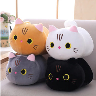 Gato de Pelúcia Fofo 20 cm / 25 cm Travesseiro Almofada Fofinho Longo Dorminhoco Dormir Brinquedo Crianças Presente Mães Pais Família Namorado Namorada Presente Natal Ursinho