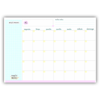 Planner Mensal Blocado A4 em Oferta na Shopee