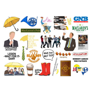 HOW I MET YOUR MOTHER - CARTELA DE ADESIVOS (com ou sem recorte - para destacar ou cortar a mão!)