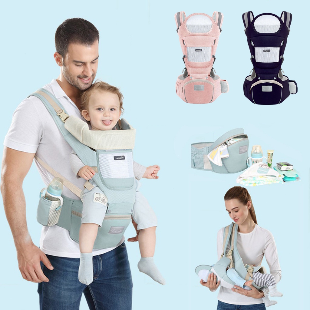 Canguru Ergonômico para Bebê com Bolsa - 12 Posições 3 em 1 | bebe canguru | canguru bebe | canguru bebe passeio em Oferta na Shopee