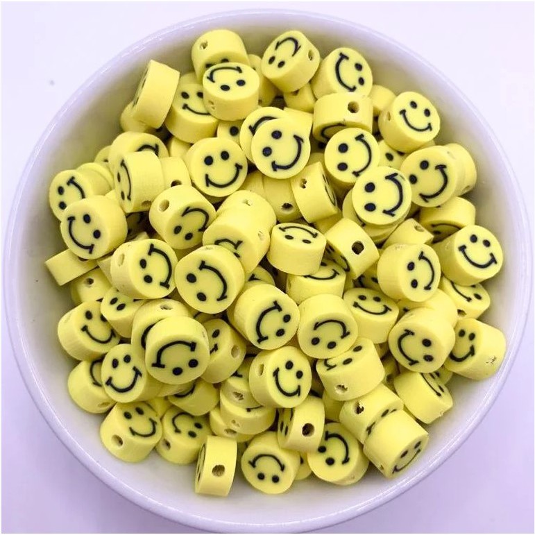 Smile Amarelinho Miçanga Entremeio 50 ou 100 unidades