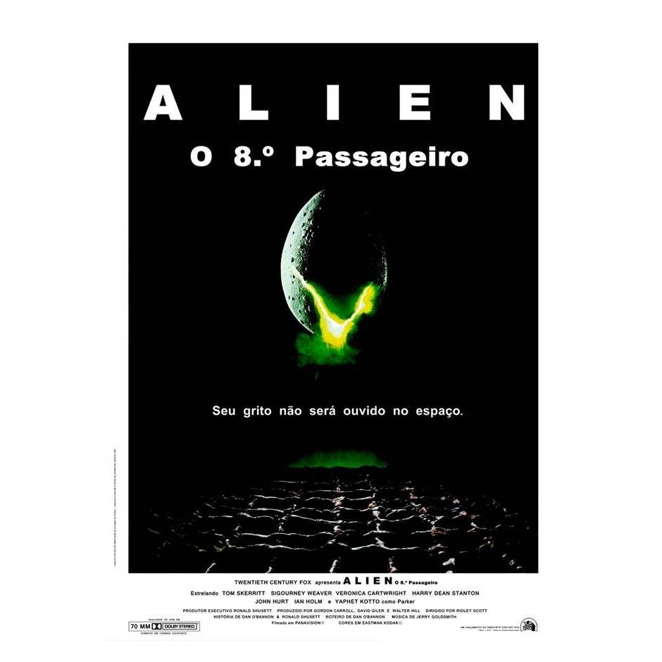 Poster Alien, O oitavo passageiro Tamanho Grande A3 Cartaz de Cinema   - Quadro Alien
