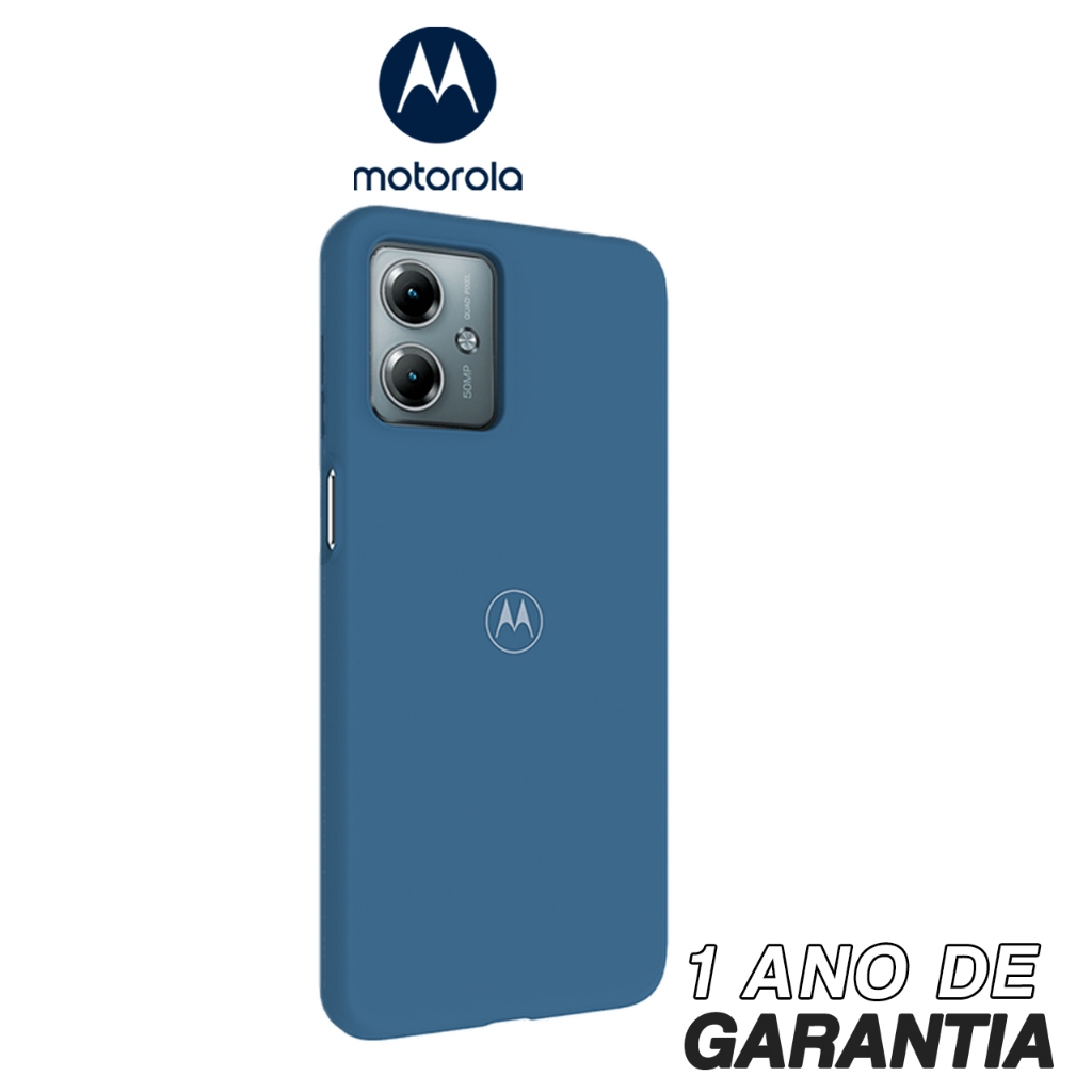 CAPA PROTETORA ORIGINAL MOTOROLA ANTI IMPACTO G14 AZUL em Oferta na Shopee