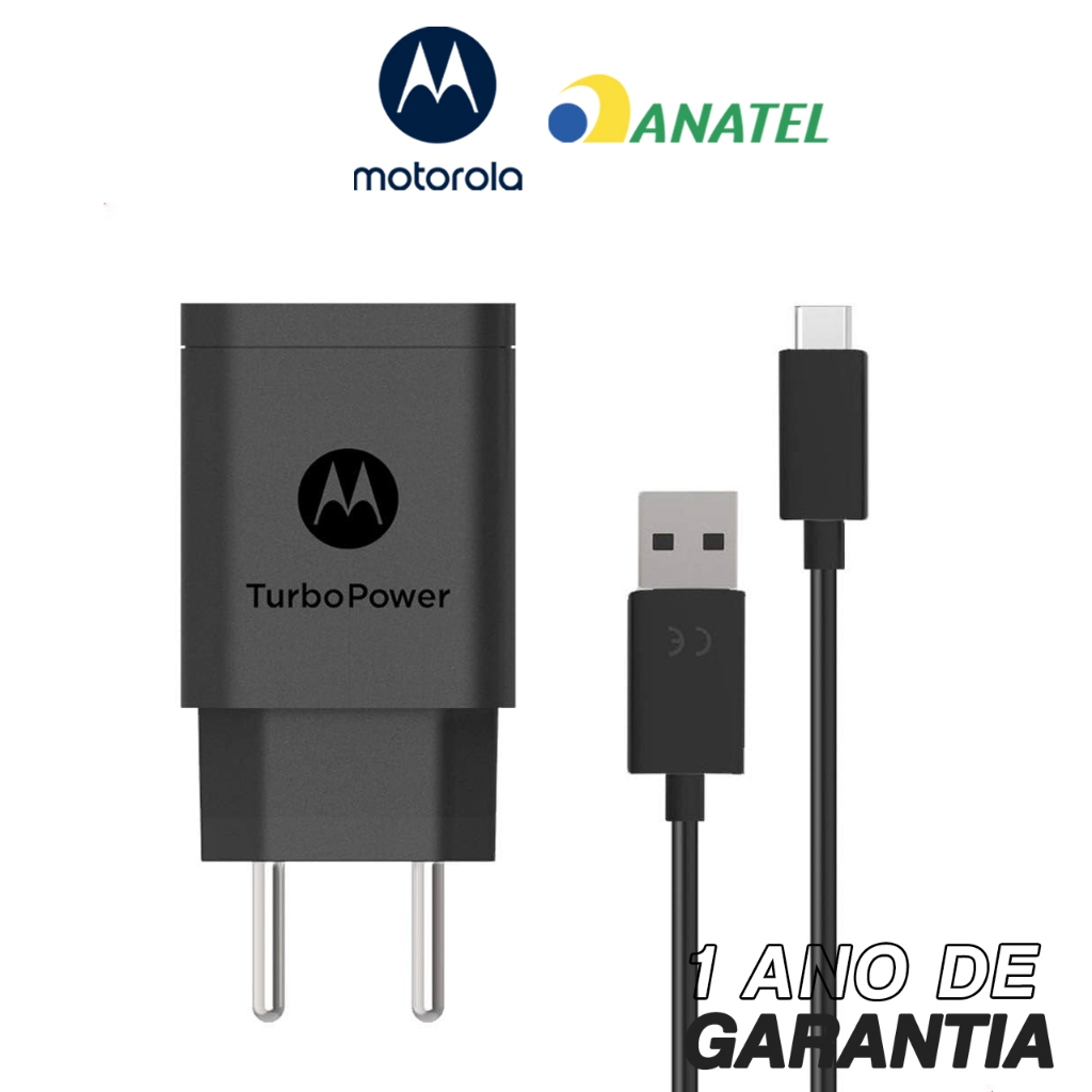 Carregador De Parede Motorola Turbo Power 18w - Cabo Usb-C