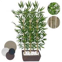 Vaso Floreira Decorativo Jardineira Para Plantas Haste Bambu
