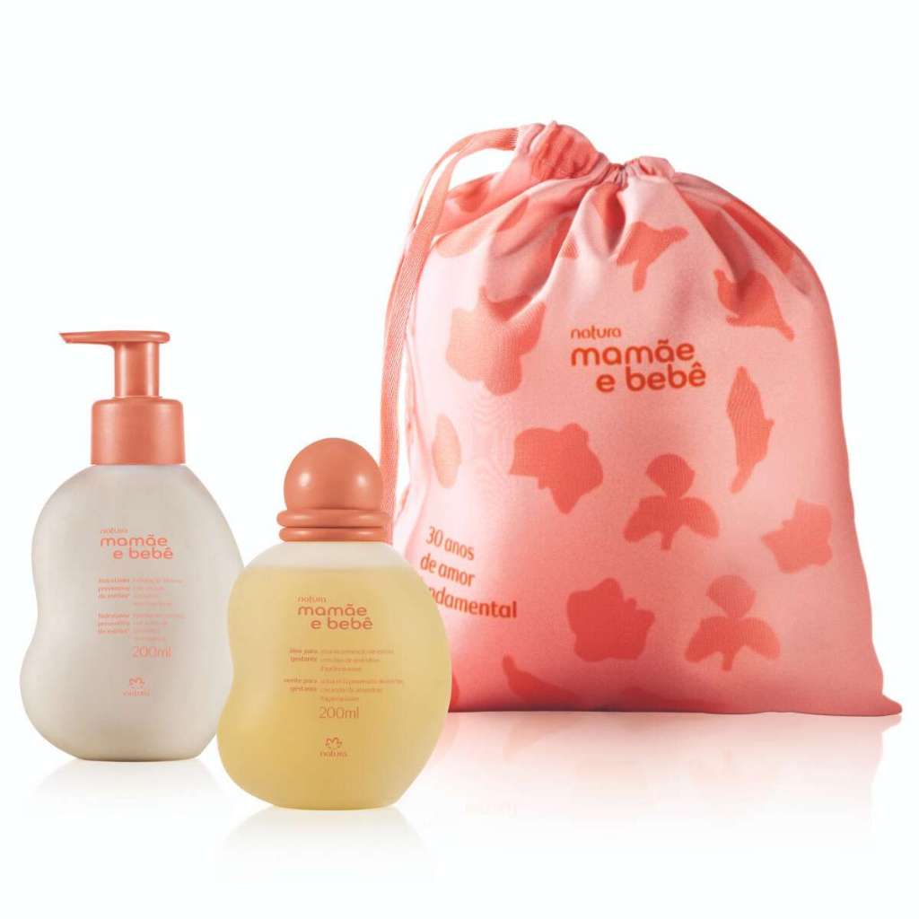 Hidratante Preventiva de Estrias, Óleo de Massagem e Água de Colônia - Natura Gestante Mamãe e Bebê