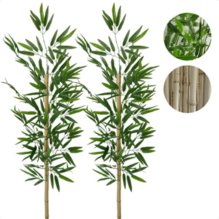 2 Hastes de Bambu Artificial Grande Sem Vaso Decoração em Oferta na Shopee