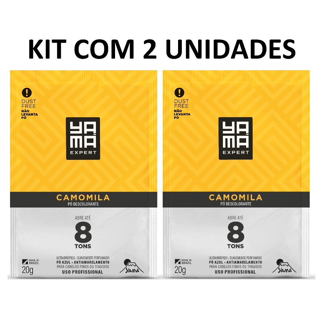 KIT COM 2 Pó Descolorante Camomila 20g - Yamá Expert