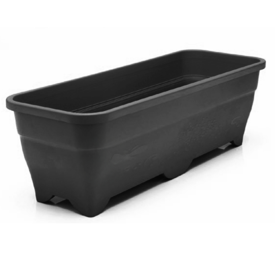 kit 6 Und Vaso Floreira 36 Jardineira Preta Horta Mudas Cacto suculentas ervas
