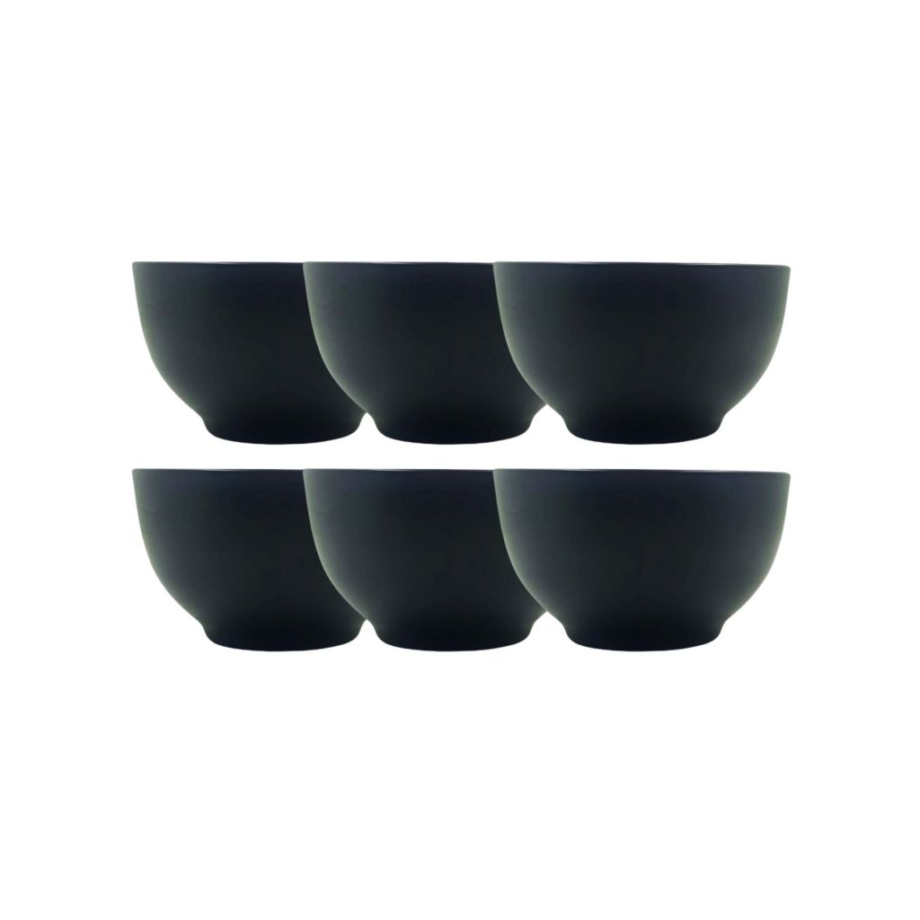 Conjunto 6 Cumbuca Cores Fosco Liso 600ml Cerâmica Multiuso, Multiuso Para Servir Mesa Posta