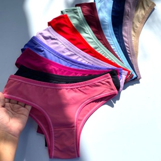 kit c/8 Calcinhas  Tradicional Tanga em Poliamida com Forro de Algodão em Oferta na Shopee