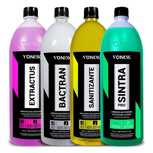 Kit Vonixx Sanitizante Bactran Extractus Vonixx Sintra Pro 1,5L em Oferta na Shopee