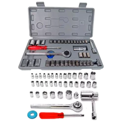 Kit Chaves Jogo Catraca Reversivel Soquetes 40 Pecas Maleta