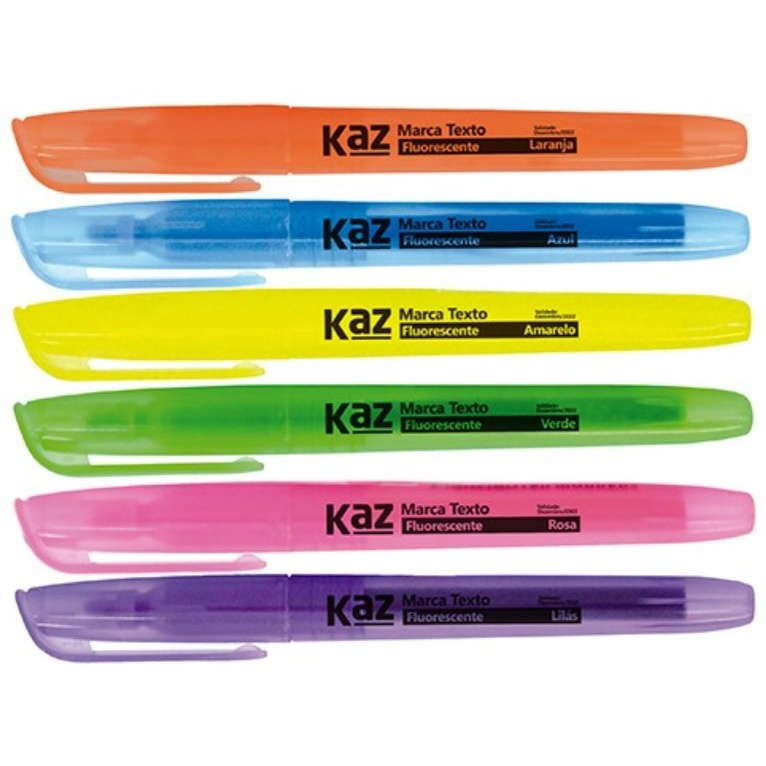 Marca Texto Marcador Multicolorido Neon Escolar Universitário Ponta chanfrada em Oferta na Shopee