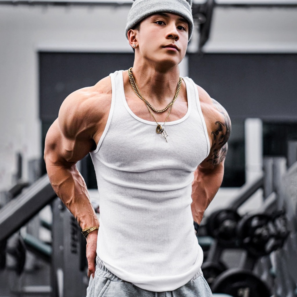 Regata Masculina Americano Justa HipHop Estilo Fechado Algodão Camiseta Lisa Premium Regata Carnaval Gringa Branca Preta