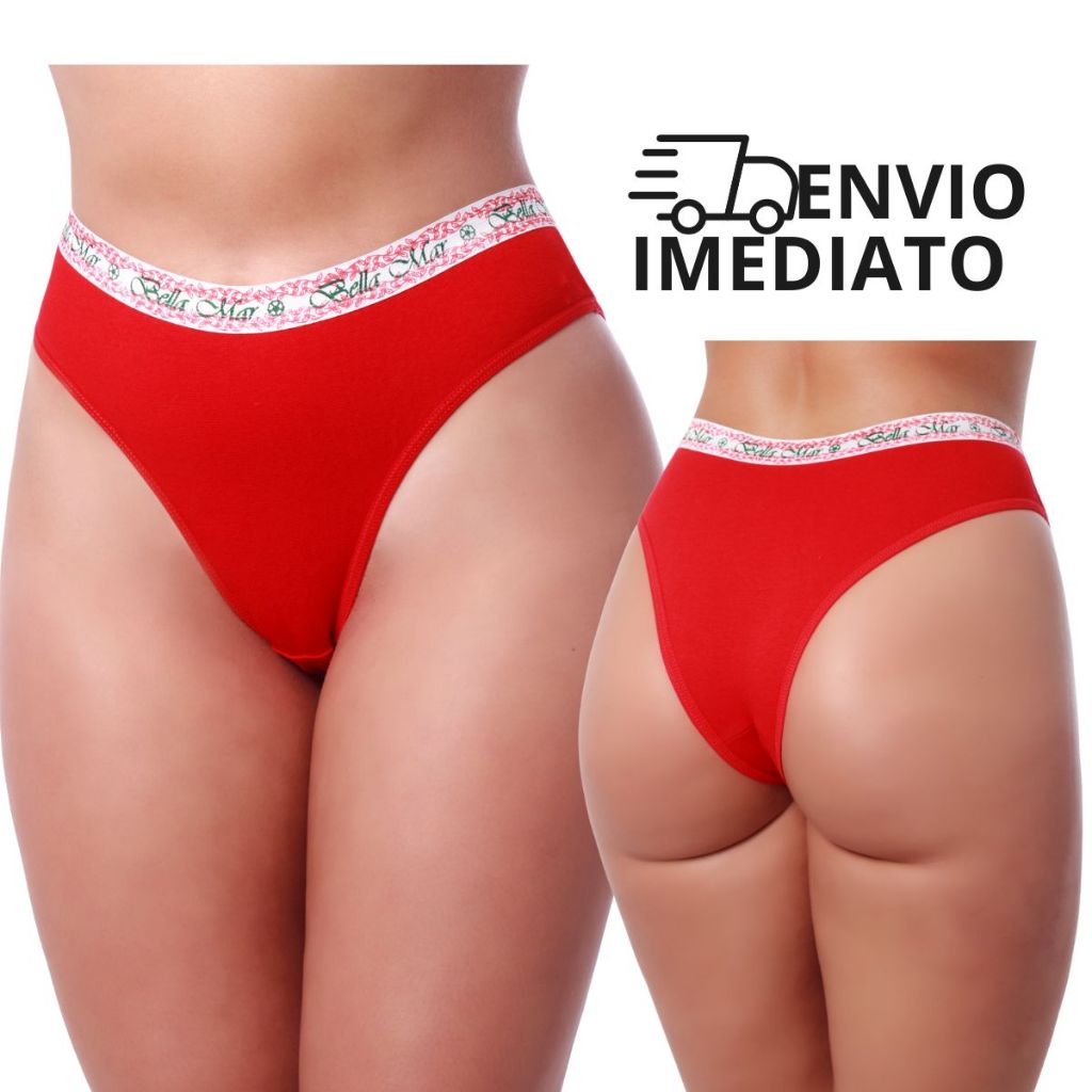 Kit 5 Calcinha Algodão Cotton Cós Alto Tanga Conforto Atacado - Julia em Oferta na Shopee