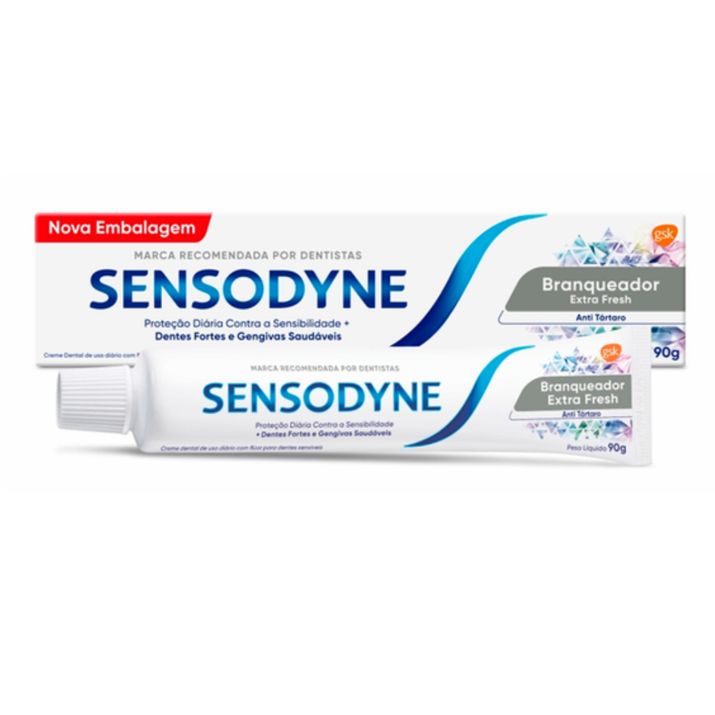 Creme Dental Sensodyne Branqueador Extra Fresh Anti Sarro 90g