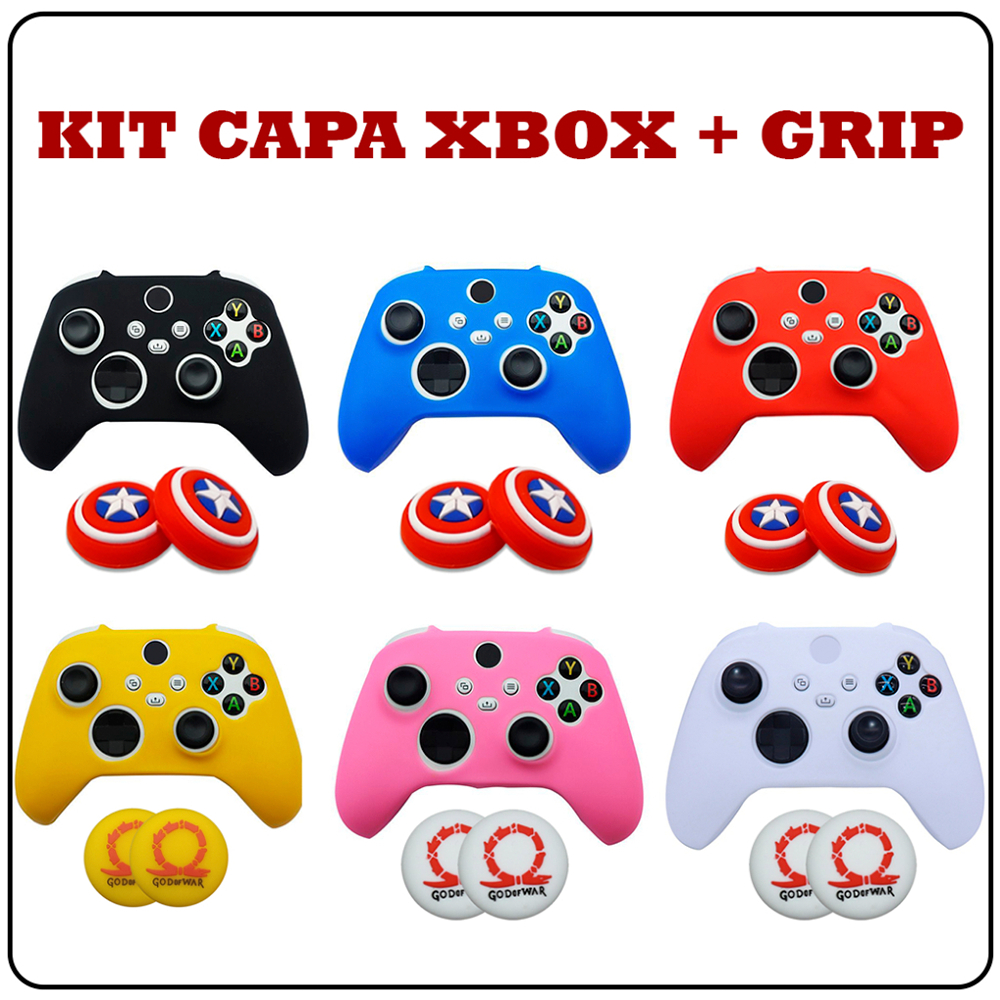KIT Capa + Grip Protetor De Silicone Macia Pele Para Xbox Série X S Controlador em Oferta na Shopee