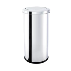 Lixeira Com Tampa Basculante - Brinox Decorline 64 Litros Aço Inox