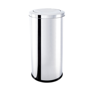 Lixeira Com Tampa Basculante - Brinox Decorline 64 Litros Aço Inox