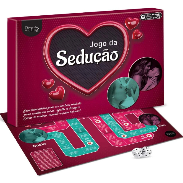 Jogo para casal de Tabuleiro Da Sedução Tabuleiro Diversão Ao Cubo 18+