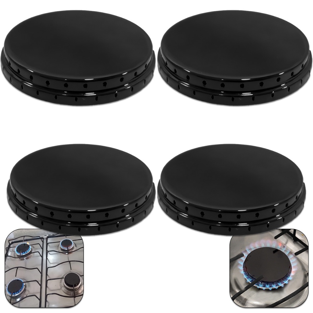 4 Tampa espalhador para boca de Fogão Esmaltec Veneza, Agata, Bali/ 2Pequeno 2 Grande em Oferta na Shopee