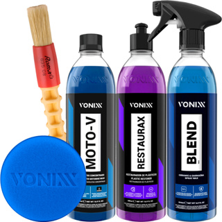 Cera Blend Spray Restaurax Revitaliza Plásticos Moto-V Shampoo Desengraxante Vonixx em Oferta na Shopee