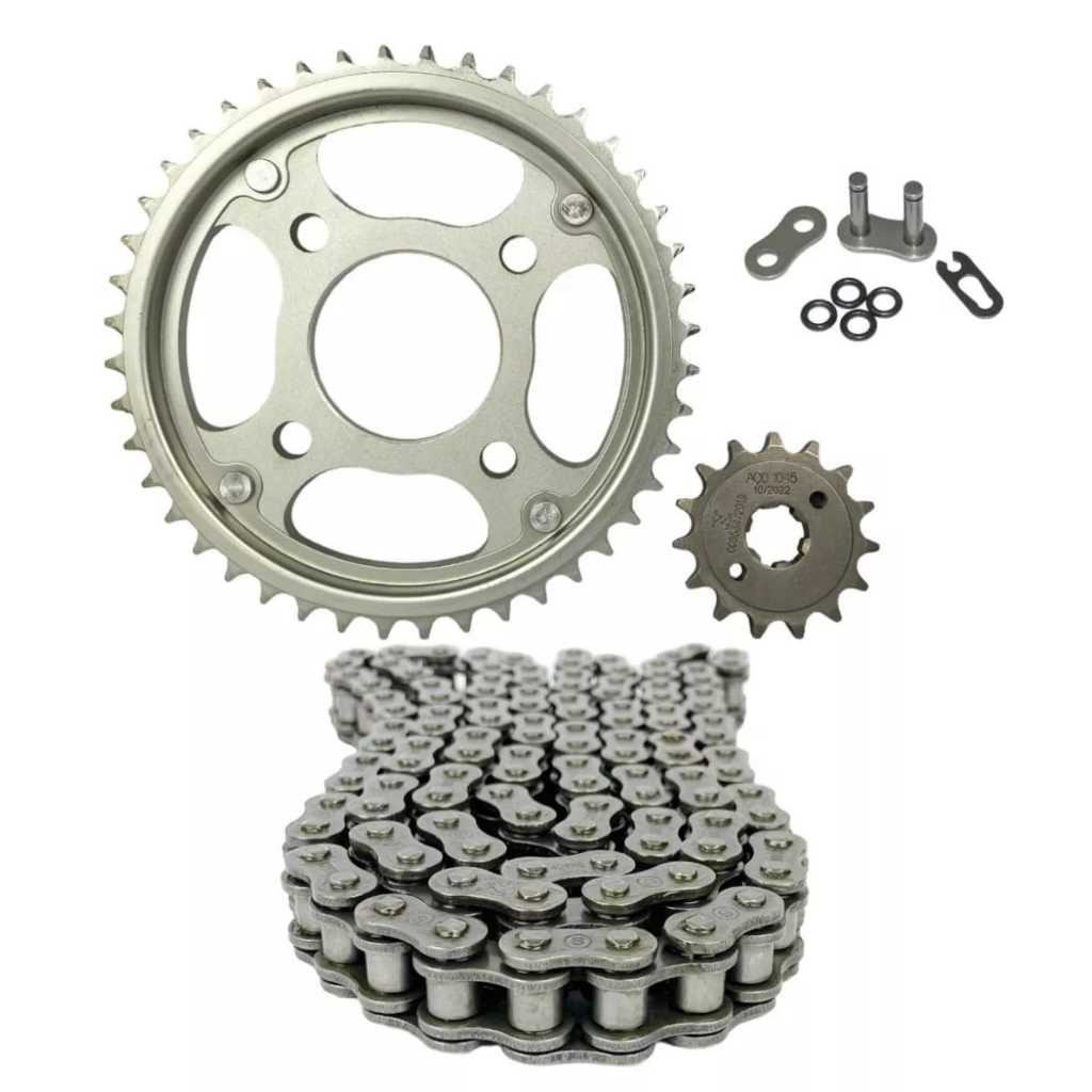 Kit Relação Titan Fan Cg 150 Cg150 Fan150 Titan150 2004 A 2015Corrente com Retentor · foto 2
