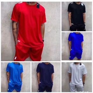 Conjunto Colorido Verão Refletivo Bermuda Chimpa e Camiseta Dri Fit Esportivo