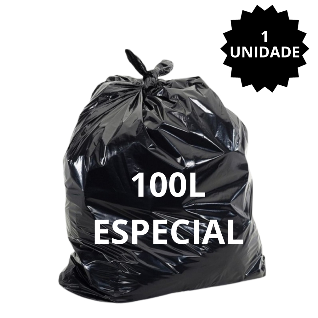 1 Unidade Saco de Lixo Preto 60L Multiuso