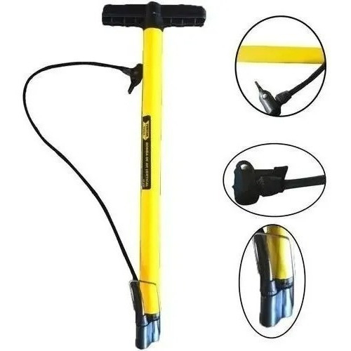 Bomba De Ar Encher Pneu De Bicicleta Bomba Bike Pneu Carro Moto Facil