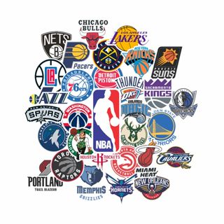 Adesivo Logo Times NBA Basquete - Cartela Altíssima Resolução - Sticker
