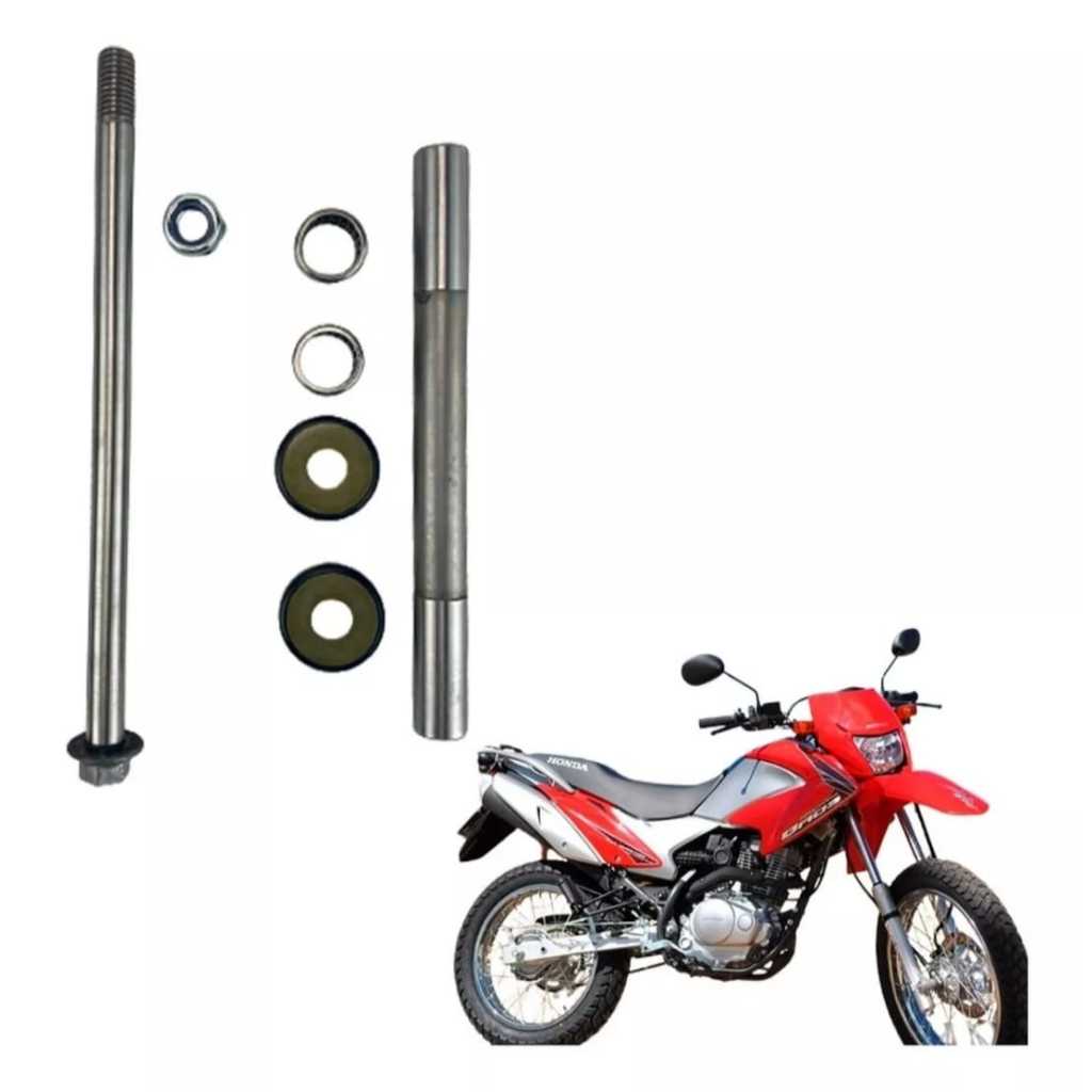 Eixo Quadro Elástico E Bucha Balança Pro Link Bros 125 150 160 Crf 230
