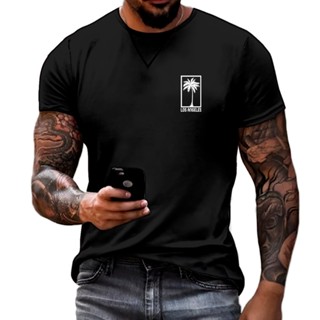 Camiseta Masculina Coqueiro Los Angeles 100% Algodão 30.1