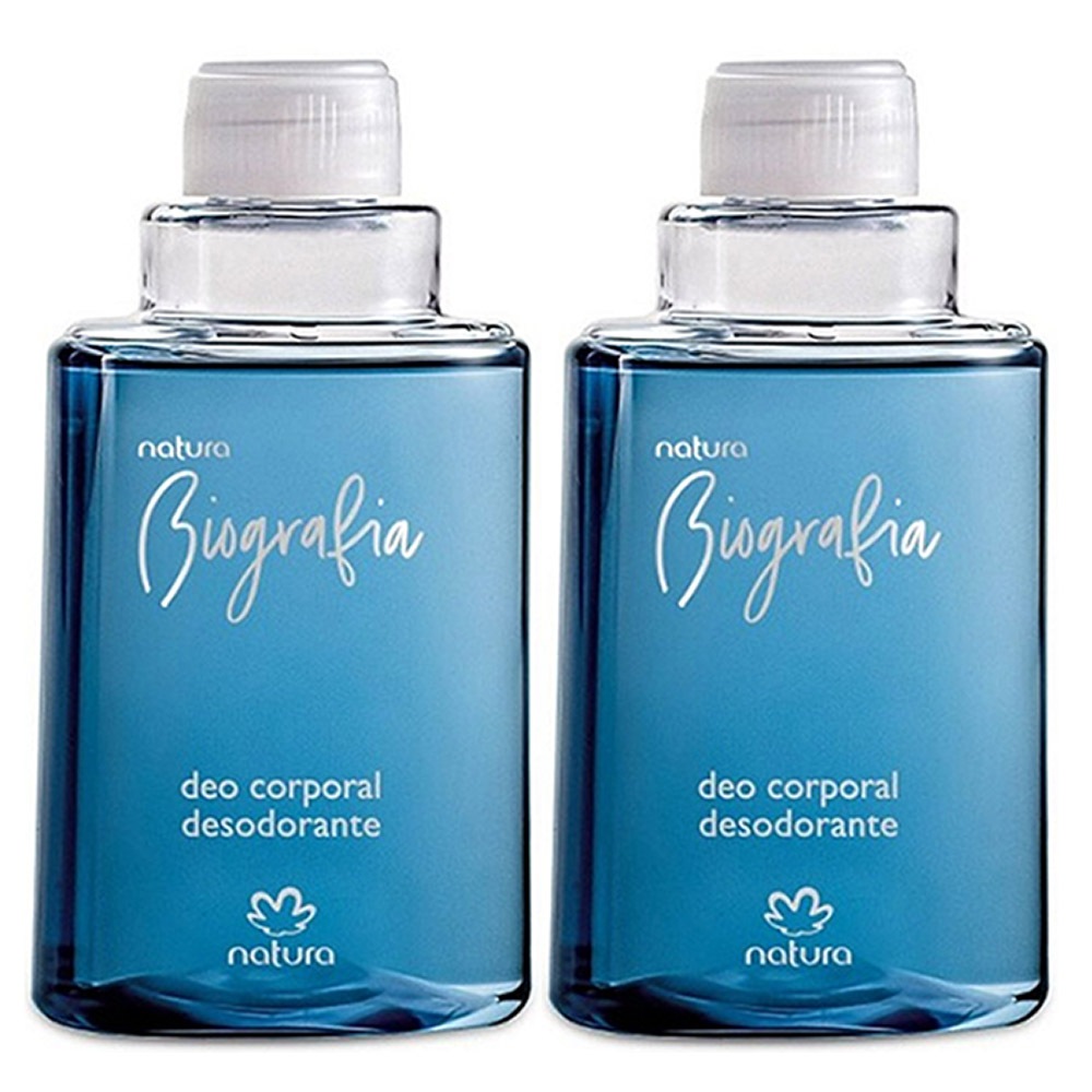 Kit 2 Refil Desodorante Deo Corporal Biografia Masculino Natura 100ml