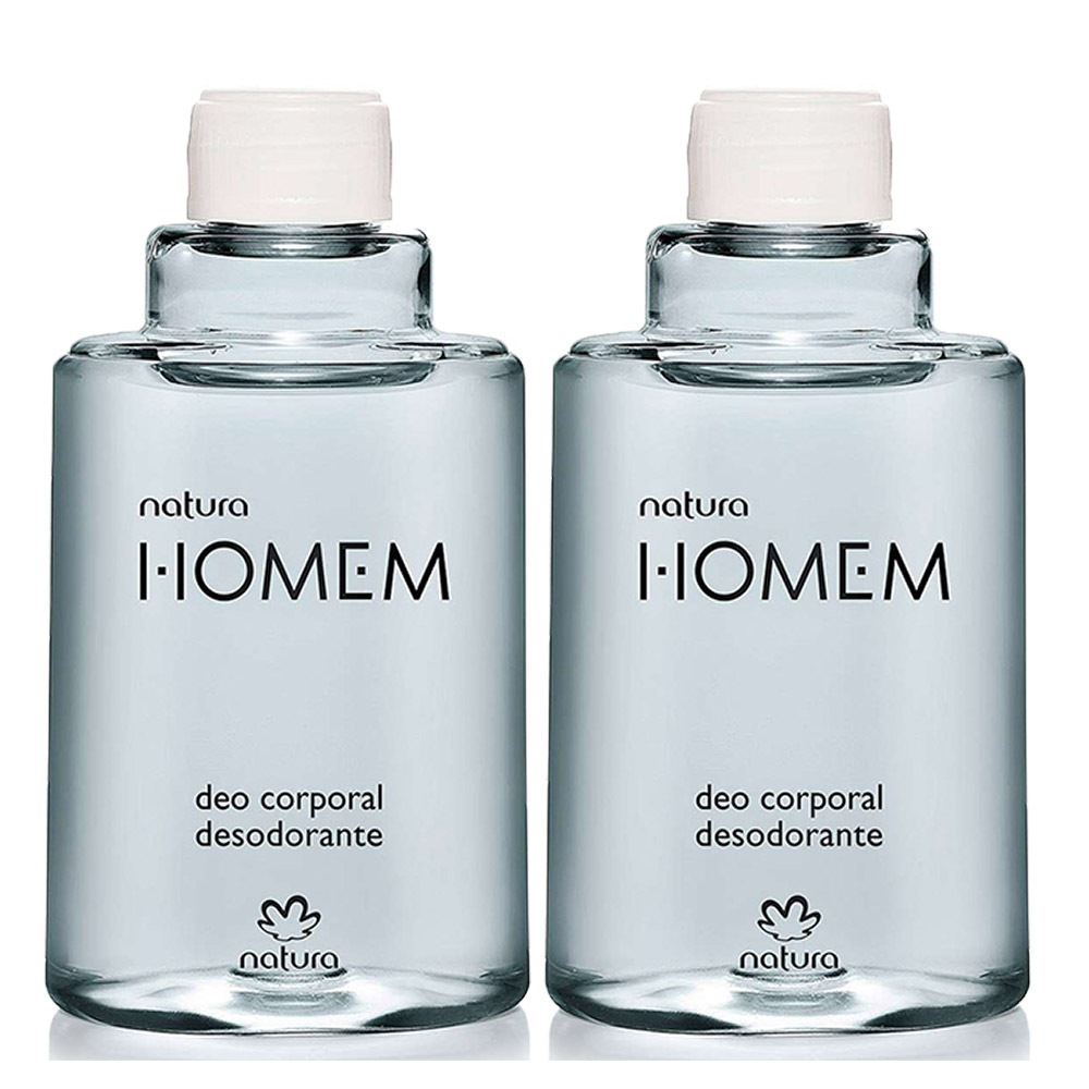Kit 2 Refil Perfume Deo Corporal Masculino Homem Clássico Tradicional Natura 100ml