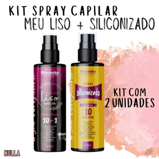 KIT Spray Protetor Térmico Capilar MEU LISO + SILICONIZADO  Rhenuks 200ml em Oferta na Shopee