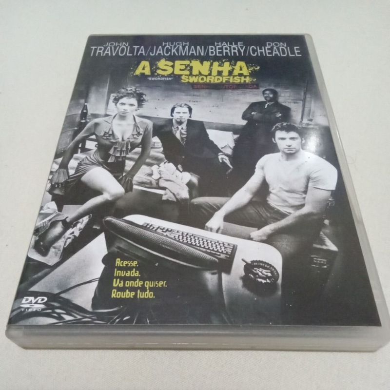 DVD A Senha Swordfish - John Travolta, Hugh Jackman, Harry Berry e Don Cheadle [usado em bom estado]
