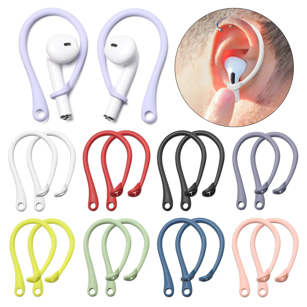 Suporte Antiqueda para Fones de Ouvido Par Gancho Fone Sem Fio Orelha Silicone Compatível Cm AirPods em Oferta na Shopee
