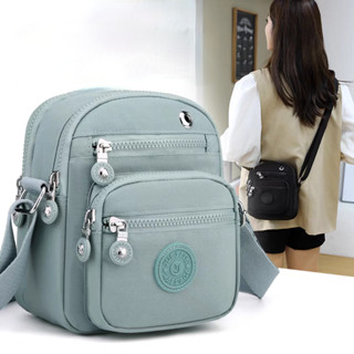 Bolsa feminina Pequena Nylon impermeável casual Transversal tiracolo com pompom